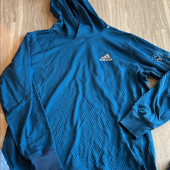 adidas Blue Hooded Men's Sweater - Picture 1 of 10